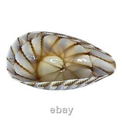 Vintage Yalos Murano Seashell Glass Bowl