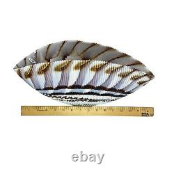 Vintage Yalos Murano Seashell Glass Bowl