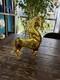 Vintage amber Murano glass horse sculpture figurine large 11.75 inches
