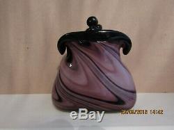 Vintage large murano glass bag/purse vase