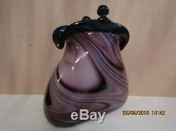 Vintage large murano glass bag/purse vase