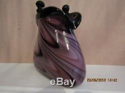 Vintage large murano glass bag/purse vase