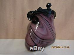 Vintage large murano glass bag/purse vase