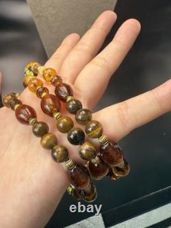 Vintage luxury Italy Murano handmade glass flower multi layer necklace 1.3m