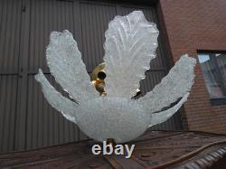 Vintage murano Glass leaf Chandelier Lamp 1970