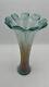 Vintage murano Style art glass vase Flower Top Ribbed Vase Vintage Vase