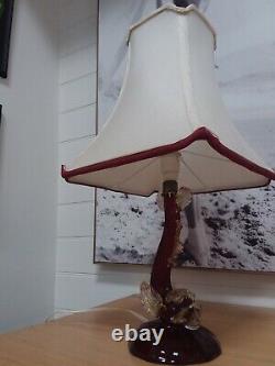 Vintage murano dolphin lamp