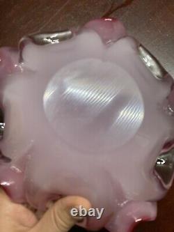 Vintage murano glass ashtray pink