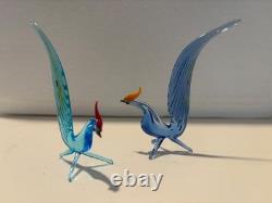 Vintage murano glass birds set of 2 Vintage murano glass birds set of 2