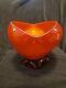 Vintage murano glass bowl orange