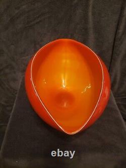 Vintage murano glass bowl orange