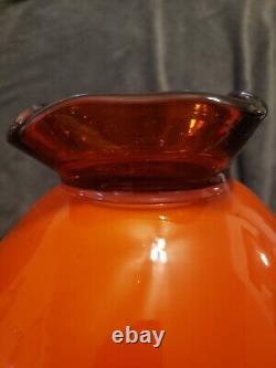 Vintage murano glass bowl orange