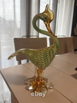 Vintage murano glass swan. J. I. Co hand made from italy