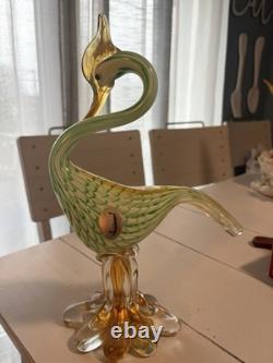 Vintage murano glass swan. J. I. Co hand made from italy
