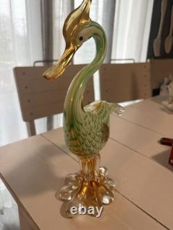 Vintage murano glass swan. J. I. Co hand made from italy