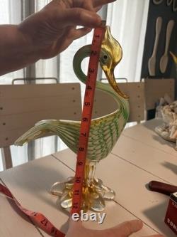 Vintage murano glass swan. J. I. Co hand made from italy