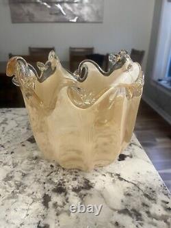 Vintage murano large glass bowl
