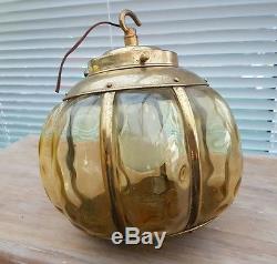 Vintage retro funky brass unusual bubble glass murano light. Sw1, da8, ip26