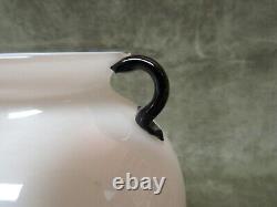 Vintage1940's Cenedese Italy Murano Art Glass Vase Pink Cased withBlack Handles