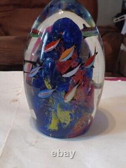VintageMuranoTwo Sided Art Glass SculptureEgg ShapedBarbini/Cenedese