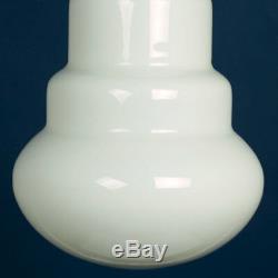 Vistosi Large Bulb-Shaped Opal Glass Pendant Lamp Murano Vintage 1970s