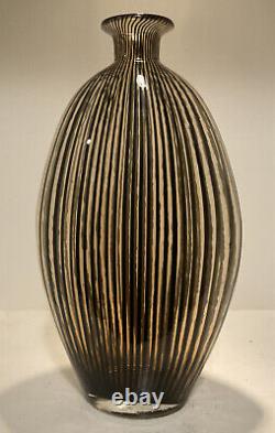 Vitro A Filli Bottle Style Murano Glass Vintage 1950's Italian Art Glass Vase
