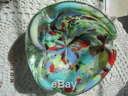 Vntg. Murano Tutti Frutti AVeM Mid-Century Art Glass Ashtray