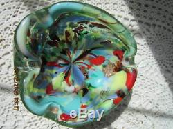 Vntg. Murano Tutti Frutti AVeM Mid-Century Art Glass Ashtray