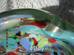 Vntg. Murano Tutti Frutti AVeM Mid-Century Art Glass Ashtray