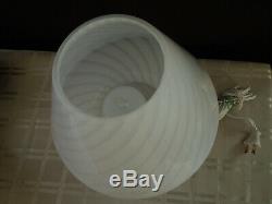 Vtg 10 Tall Mid Century Modern Venini Vetri Murano Glass Swirl Mushroom Lamp
