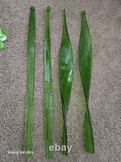 Vtg 11 Murano Style Hand Blown Glass Long Stem Flowers / Stems & Butterfly