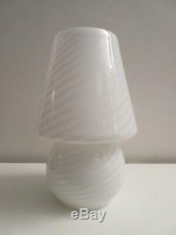 Vtg 12 Mid Century Modern Venini Vetri Murano Glass Swirl Mushroom Lamp