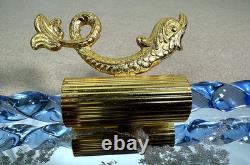Vtg 1950s Murano Mirrored Glass Vanity Tray with Cobalt Twisted Glass Edge