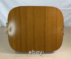 Vtg 1950s Murano Mirrored Glass Vanity Tray with Cobalt Twisted Glass Edge