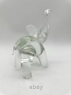 Vtg 8 Vintage Murano Art Glass Trunk Up Elephant Sculpture by Lucio Zanetti