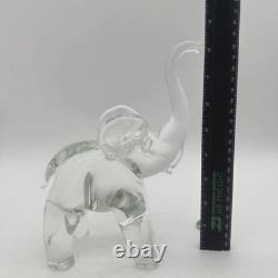 Vtg 8 Vintage Murano Art Glass Trunk Up Elephant Sculpture by Lucio Zanetti