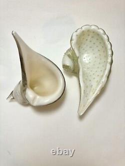 Vtg Alfredo Barbini Murano Glass Seashells