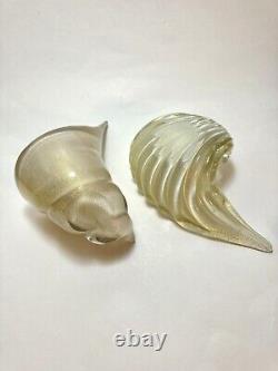 Vtg Alfredo Barbini Murano Glass Seashells