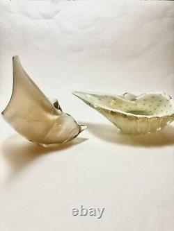 Vtg Alfredo Barbini Murano Glass Seashells