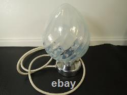 Vtg. CARLO NASON Opalescent Murano Glass Table Lamps c. 1960-70s