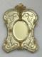 Vtg Large Ornate Venetian Murano Glass Etched Mirror Italy Gold Flowers 22.5