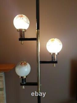 Vtg MCM Murano Glass 1960's Tension Pole Light/Lamp, Retro Modernist, WOW