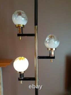 Vtg MCM Murano Glass 1960's Tension Pole Light/Lamp, Retro Modernist, WOW