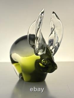 Vtg MCM Salviati Murano Venetian Glass Rabbit figurine