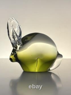 Vtg MCM Salviati Murano Venetian Glass Rabbit figurine