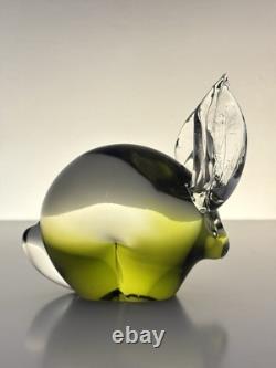 Vtg MCM Salviati Murano Venetian Glass Rabbit figurine