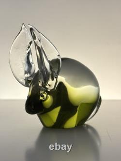Vtg MCM Salviati Murano Venetian Glass Rabbit figurine