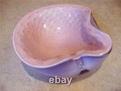 Vtg MURANO Bowl BARBiNi 7 GEODE Italy ArT GLaSs GOLD Aventurine BULLICANTE