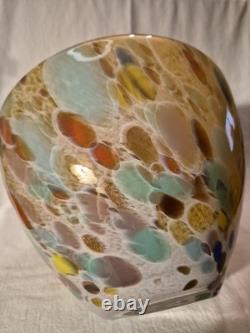 Vtg Maestri Vetrai Murano Italy Style Art Glass Vase Confetti Design Mouthblown