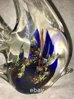 Vtg Murano Art Glass Fish Aquarium Coral Reef Sea Sculpture Beautiful 9